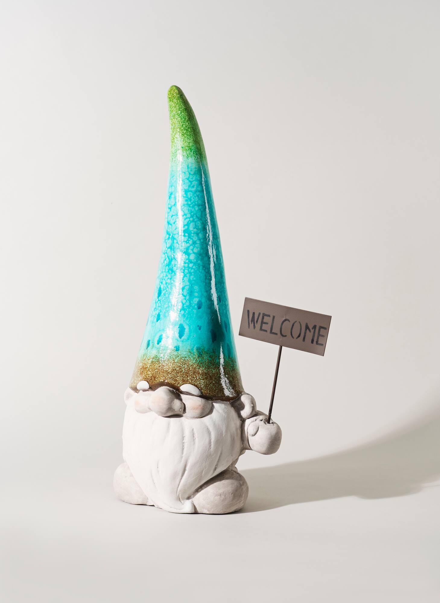 24" Garden Gnome with Welcome Sign Statue
